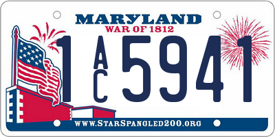 MD license plate 1AC5941