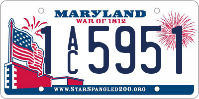 MD license plate 1AC5951