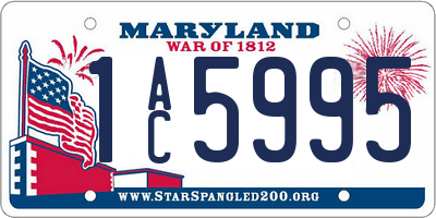 MD license plate 1AC5995