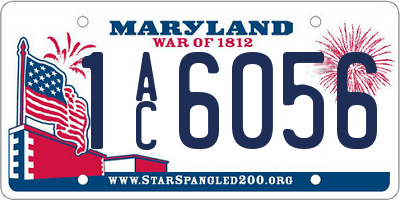 MD license plate 1AC6056