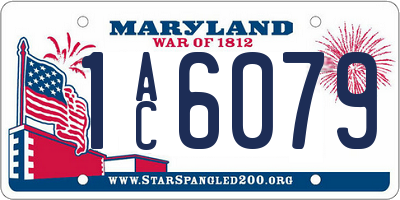 MD license plate 1AC6079