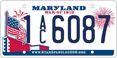 MD license plate 1AC6087