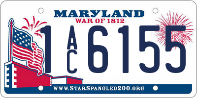 MD license plate 1AC6155