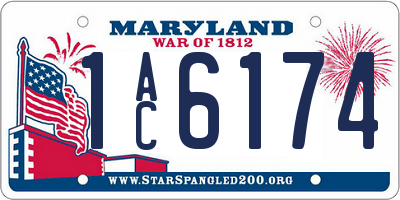 MD license plate 1AC6174