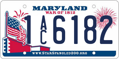 MD license plate 1AC6182