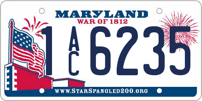 MD license plate 1AC6235