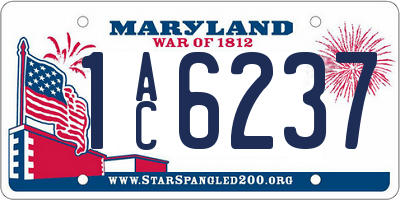 MD license plate 1AC6237