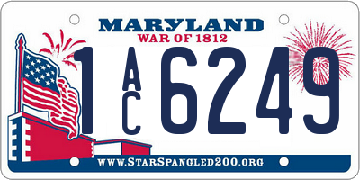 MD license plate 1AC6249