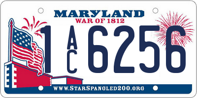 MD license plate 1AC6256