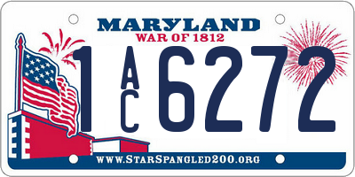 MD license plate 1AC6272