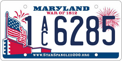 MD license plate 1AC6285