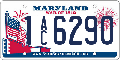 MD license plate 1AC6290