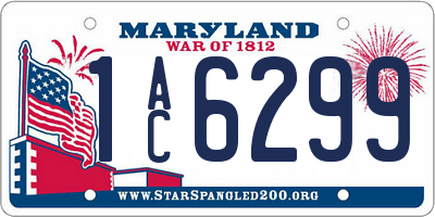 MD license plate 1AC6299