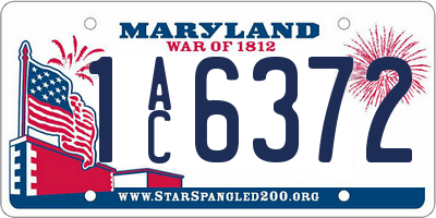 MD license plate 1AC6372