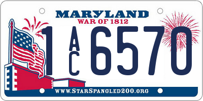 MD license plate 1AC6570