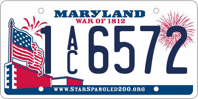 MD license plate 1AC6572