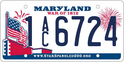MD license plate 1AC6724
