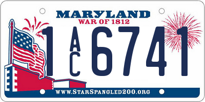 MD license plate 1AC6741