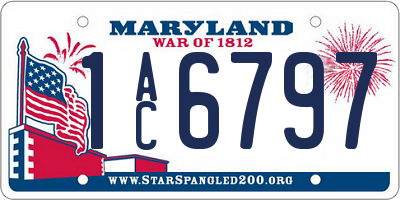 MD license plate 1AC6797