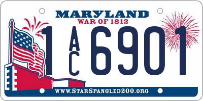MD license plate 1AC6901