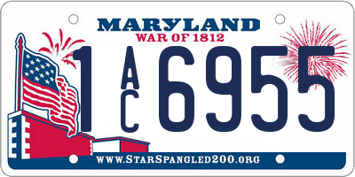 MD license plate 1AC6955
