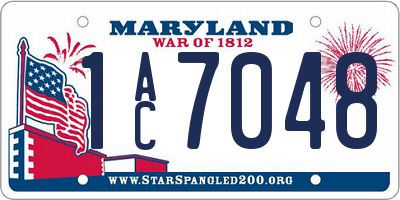 MD license plate 1AC7048