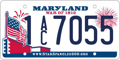MD license plate 1AC7055