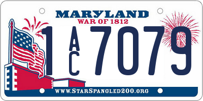 MD license plate 1AC7079