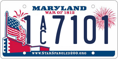 MD license plate 1AC7101
