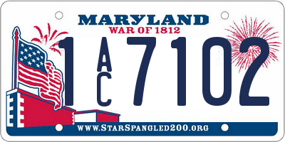 MD license plate 1AC7102