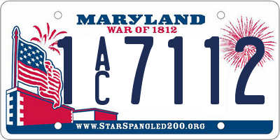 MD license plate 1AC7112