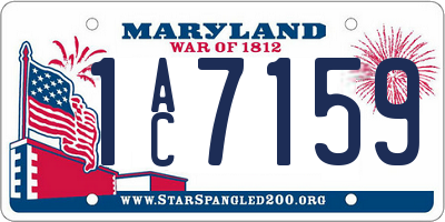MD license plate 1AC7159