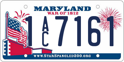 MD license plate 1AC7161