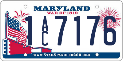 MD license plate 1AC7176