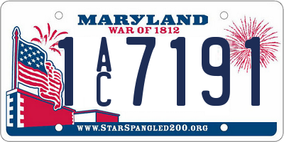 MD license plate 1AC7191