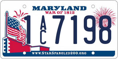 MD license plate 1AC7198
