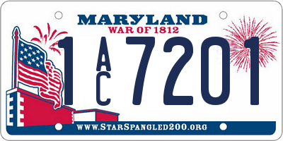 MD license plate 1AC7201