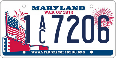 MD license plate 1AC7206