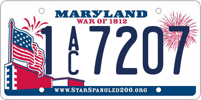 MD license plate 1AC7207