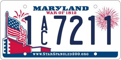 MD license plate 1AC7211