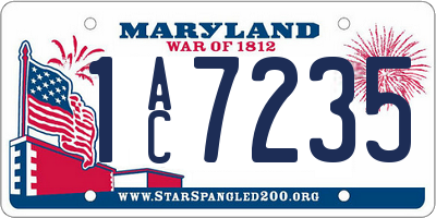 MD license plate 1AC7235
