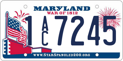 MD license plate 1AC7245