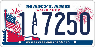 MD license plate 1AC7250
