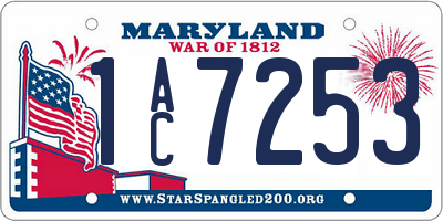 MD license plate 1AC7253