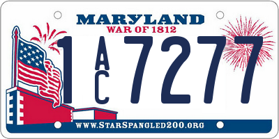 MD license plate 1AC7277