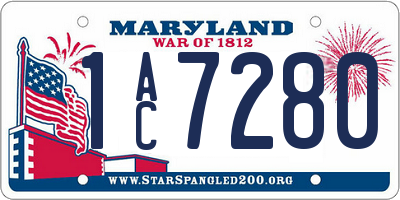 MD license plate 1AC7280