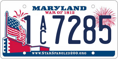 MD license plate 1AC7285
