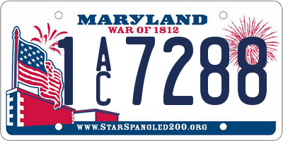 MD license plate 1AC7288