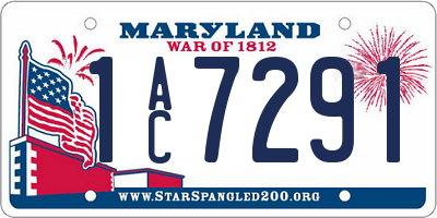 MD license plate 1AC7291