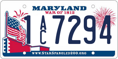 MD license plate 1AC7294